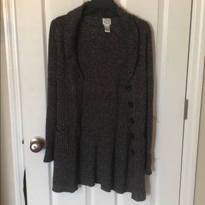 Dark gray cardigan sweater